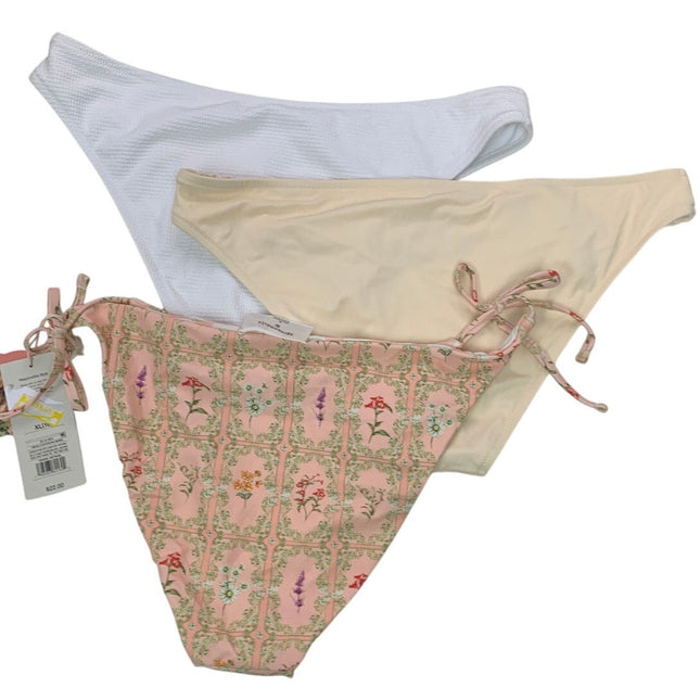 Lot of 3 New Shade & Shore Aquabendita Womens XL Bikini Bottoms ONLY