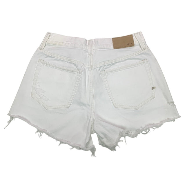 New American Eagle AE77 Size 4 100% Cotton Factory Distressed Jorts Denim Shorts