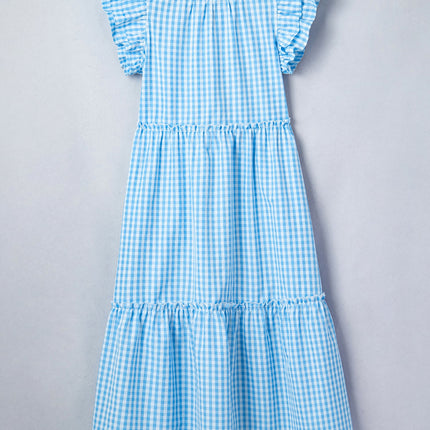 Deborah Sleeve Gingham Maxi Dress