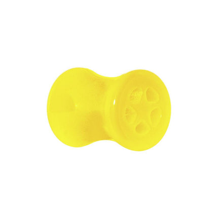 Acrylic Neon Yellow Star Tunnel Plug 2G to 20mm