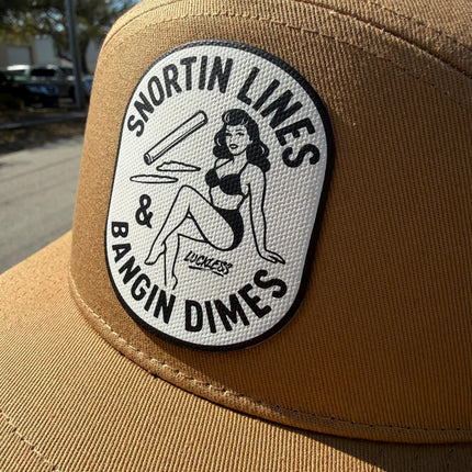Lines and Dimes Canvas Patch Trucker