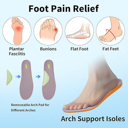 AOV Womens Size 8 Pink Black Mesh Arch Support Orthotic Plantar Fasciitis Shoes