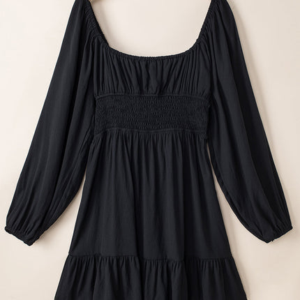 Tatum Drawstring Ruffle Mini Dress