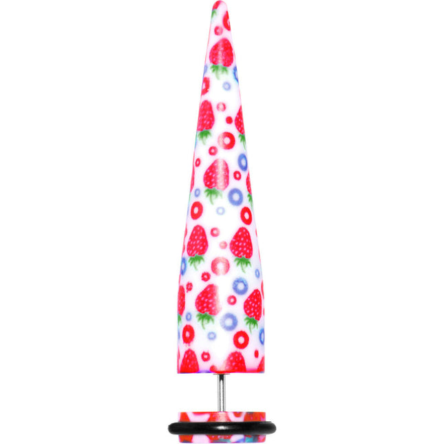 000G Strawberry Fake Taper Ear Plug