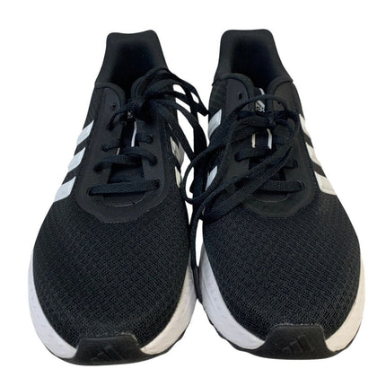 Adidas Mens Size 8.5 Black White Sneaker Lace Up Low Top Round Toe Athletic Shoes