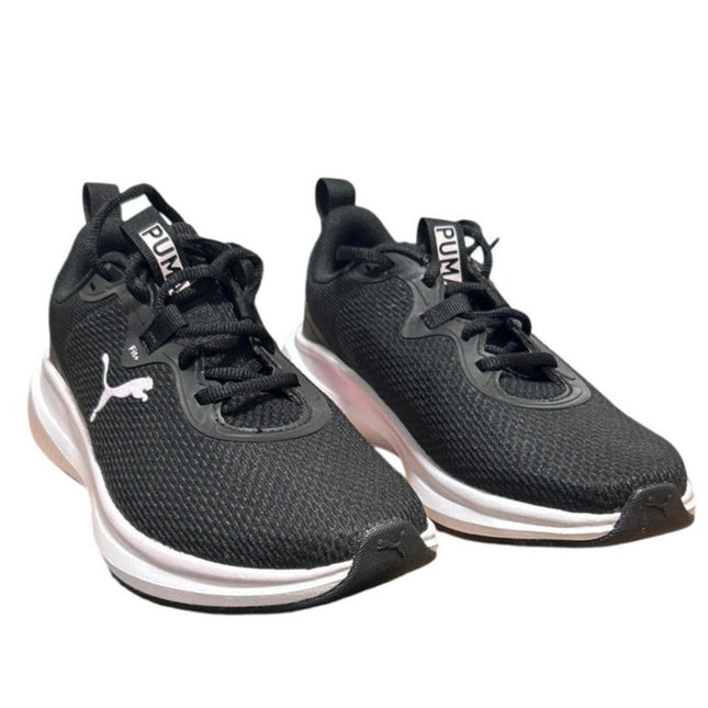 Puma Womens Size 6.5 Black White Lace Up Skyrocket Sneaker Athletic Tennis Shoes