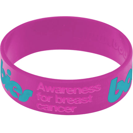 Purple Aqua Boobies Awareness for Breast Cancer Bracelet