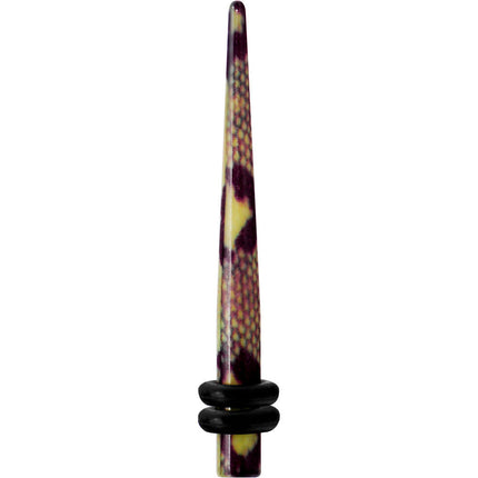 8G Green Snake Skin Acrylic Taper
