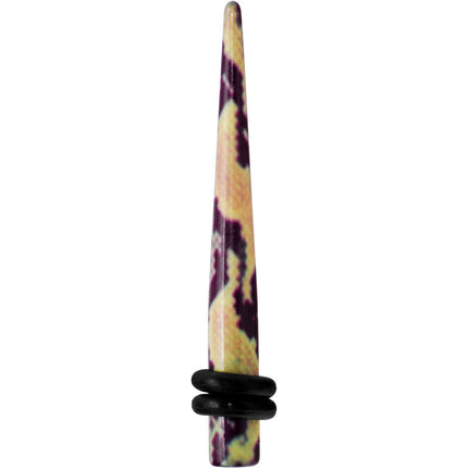 6G Green Snake Skin Acrylic Taper