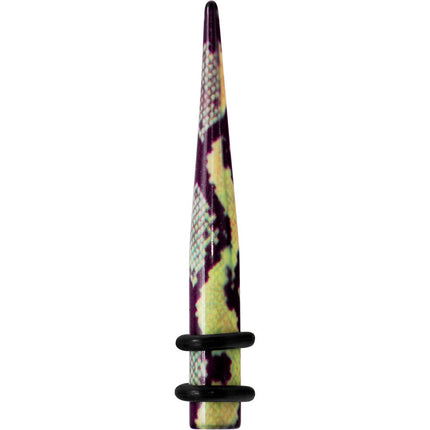 4G Green Snake Skin Acrylic Taper
