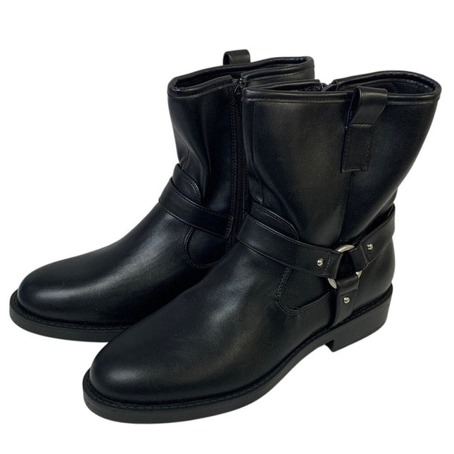 NWT Dolce Vita Womens Size 8 Black 1.5" Heel Boots Side Zip Round Toe Shoes