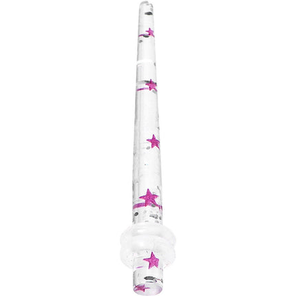 8G Clear Acrylic Glitter Purple Star Confetti Taper