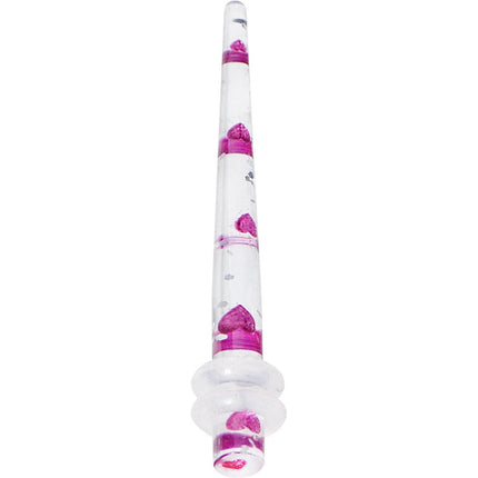 8G Clear Acrylic Glitter Purple Heart Confetti Taper