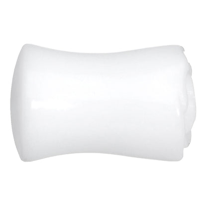 1/2 White Rose Flower Acrylic Saddle Plug
