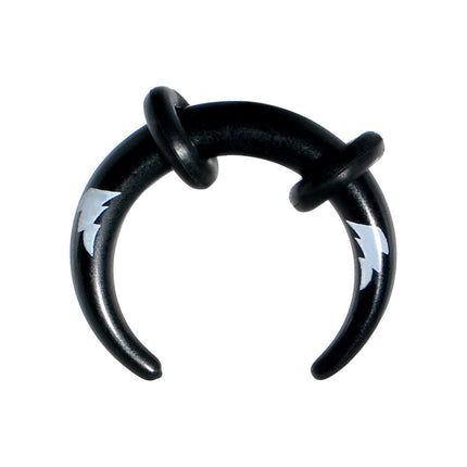 8G Black Acrylic White Lightning Buffalo Taper