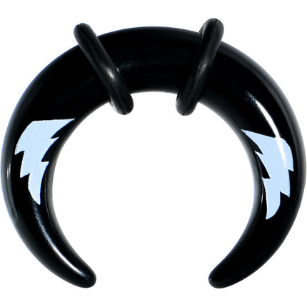 2G Black Acrylic White Lightning Buffalo Taper