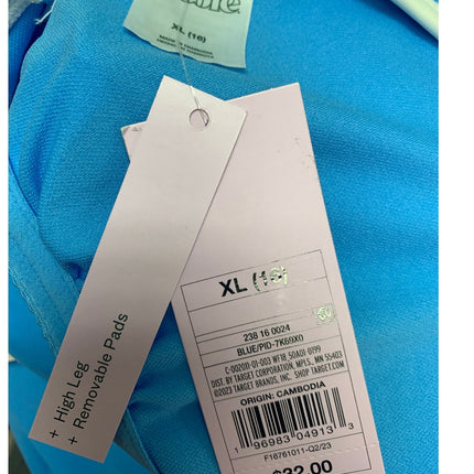 NWT New Wild Fable Womens XL High Leg Removeable Pads One Piece Swim Suit