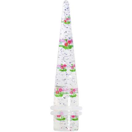 1/2 Clear Acrylic Glitter Pink Cherry Confetti Taper