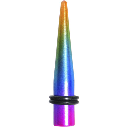 0G Acrylic Electric Rainbow Straight Taper