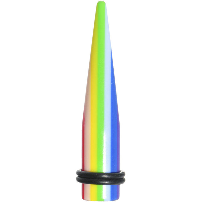 00G Acrylic Retro Rainbow Straight Taper