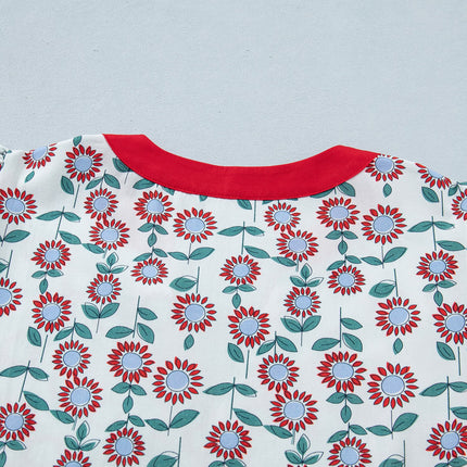 Avery Trim Flutter Sleeve Blouse
