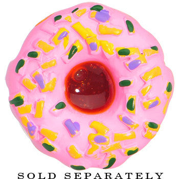 18mm Pink Frosted Doughnut Saddle Plug