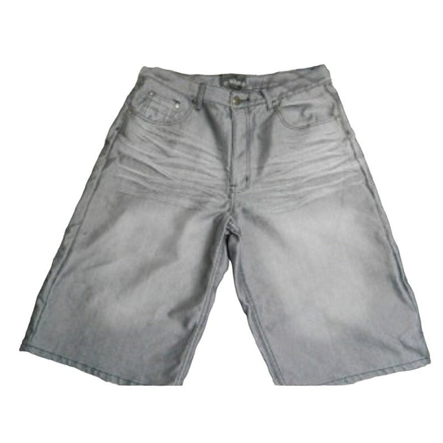 Vintage Y2K Chams Mens Size 36 Shinny Denim Baggy Loose Hip Hop Skater Shorts