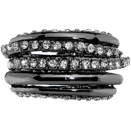 Multi Row Dazzling Gem Adjustable Ring