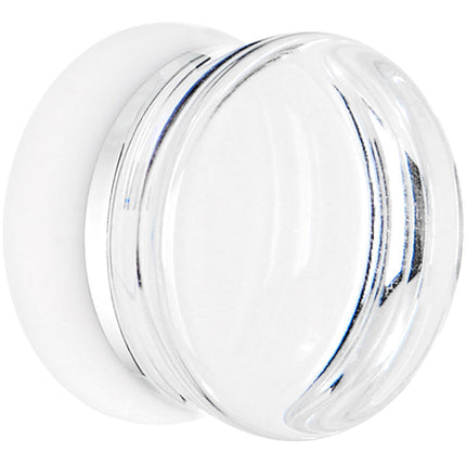 26mm Clear White Acrylic Mirror Split Saddle Plug