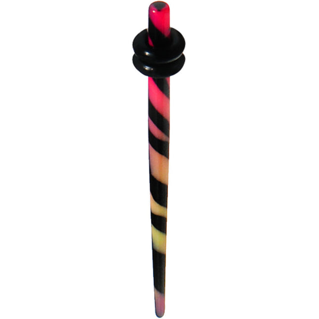 12G Multi Color Animal Logo Acrylic Ear Taper