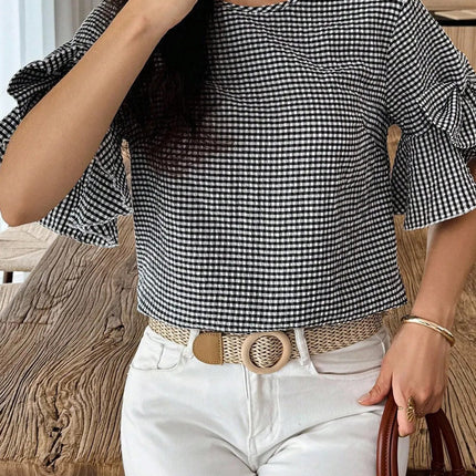 Carolina Ruffled Half Sleeve Blouse