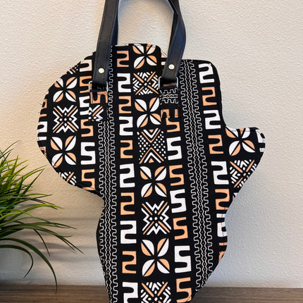 Shadia Kente African Map Hand Bag