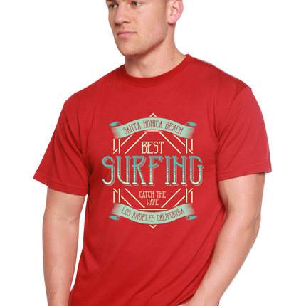 Best Surfing Men's Bamboo Viscose/Organic Cotton Short Sleeve Graphic T-Shirt