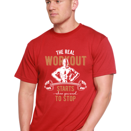The Real Workout Men's Bamboo Viscose/Organic Cotton Short Sleeve Graphic T-Shirt