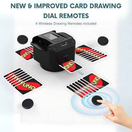2-in-1 Automatic Card Shuffler & Dealer With 4 Card Drawing Remotes