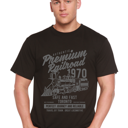 Premium Railroad Spun Bamboo® Men's Bamboo Viscose/Organic Cotton Short Sleeve Graphic T-Shirt
