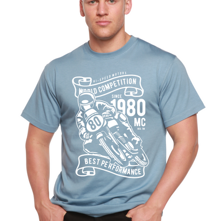 World Competition Men's Bamboo Viscose/Organic Cotton Short Sleeve Graphic Graphic T-Shirt