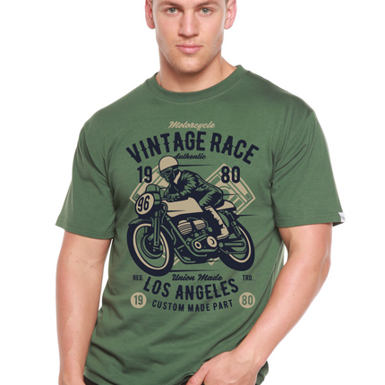 Vintage Race Spun Bamboo® Men's Bamboo Viscose/Organic Cotton Short Sleeve Graphic T-Shirt