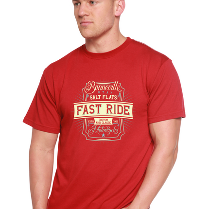 Fast Ride Men's Bamboo Viscose/Organic Cotton Short Sleeve Graphic T-Shirt
