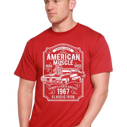 American Muscle Men's Bamboo Viscose/Organic Cotton Short Sleeve Graphic T-Shirt
