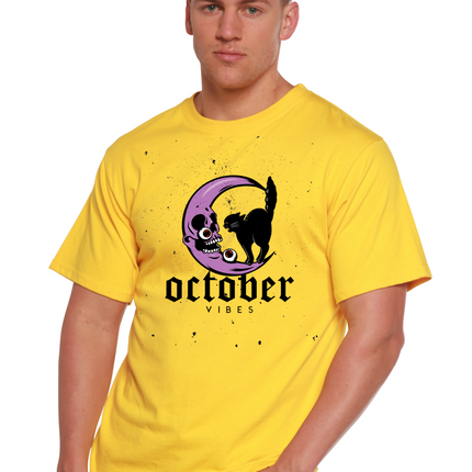 October Vibes Men's Bamboo Viscose/Organic Cotton Short Sleeve Graphic T-Shirt