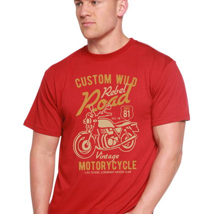 Custom Wild Men's Bamboo Viscose/Organic Cotton Short Sleeve Graphic T-Shirt