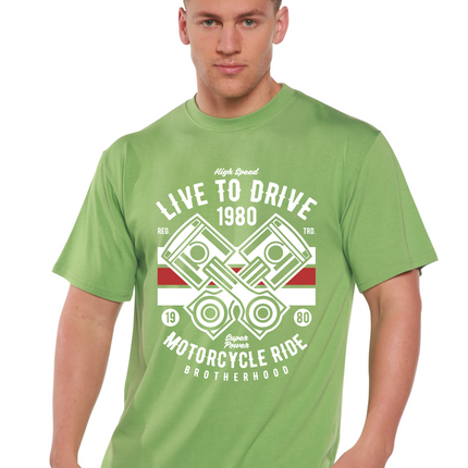 Live To Ride 1980 Men's Bamboo Viscose/Organic Cotton Short Sleeve Graphic T-Shirt