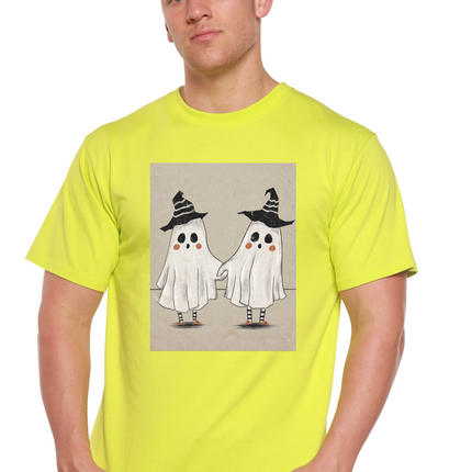 Cute Ghost Men's Bamboo Viscose/Organic Cotton Short Sleeve Graphic T-Shirt