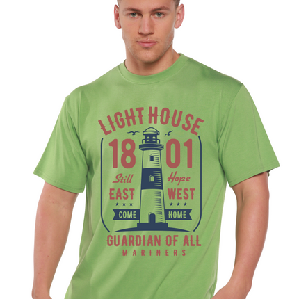 Light House Men's Bamboo Viscose/Organic Cotton Short Sleeve Graphic T-Shirt