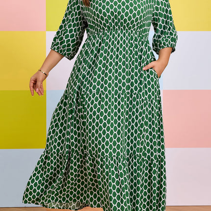 Johanna Ruffle Hem Casual PLUS Dress