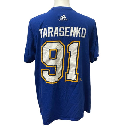 Adidas St Louis Blues Hockey Mens Large NHL Tarasenko 91 Short Sleeve Tee Shirt