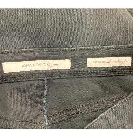 Jones New York Jeans Womens Size 8 Lexington Mid Rise Stretch Denim Black Jeans