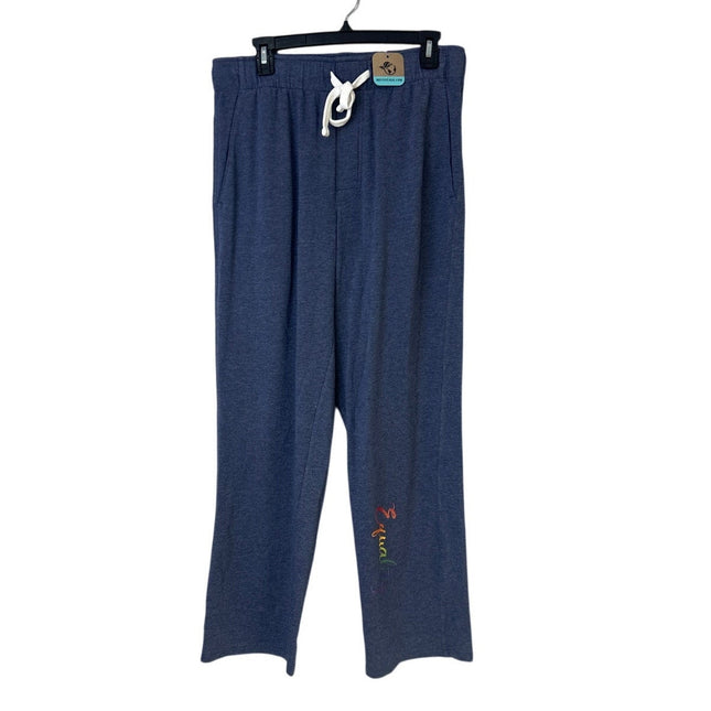 New Hand Printed Womens Medium Rainbow Equality Drawstring Waist Sweatpants
