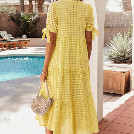 Skyla Sleeve Tiered Midi Dress